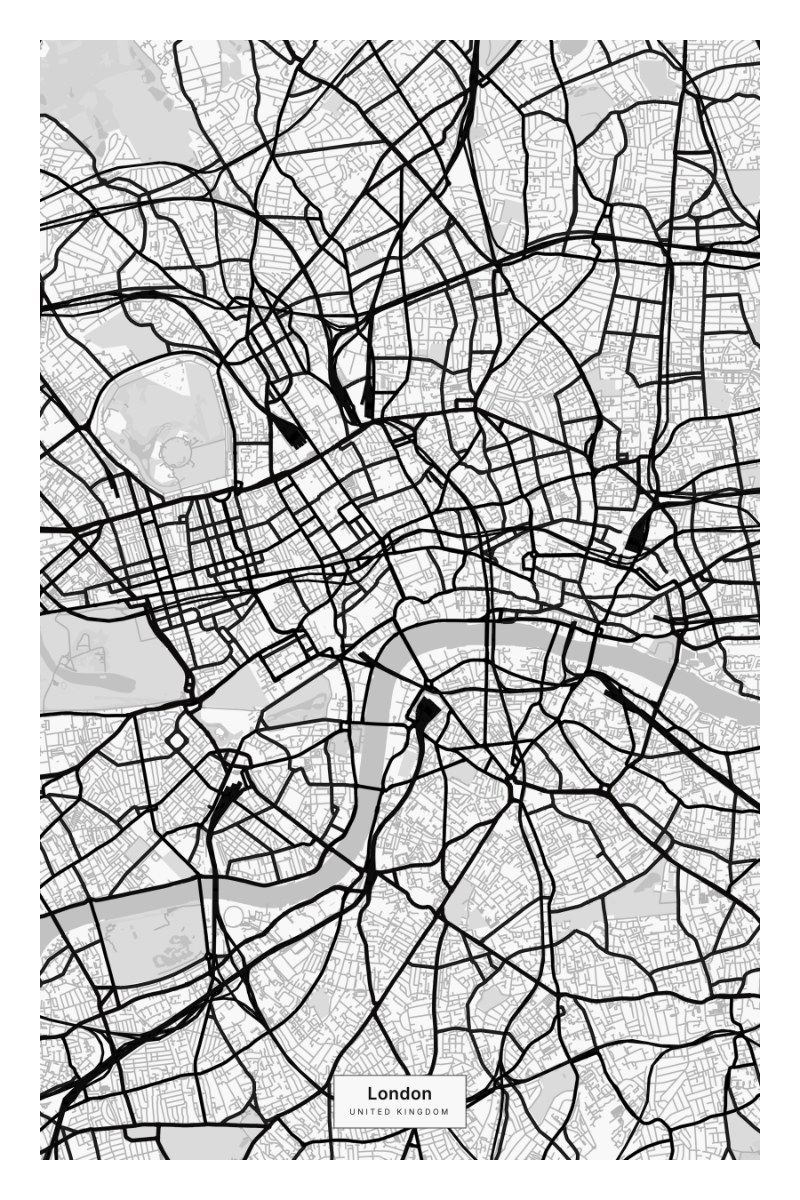 London map poster by Mapidoo